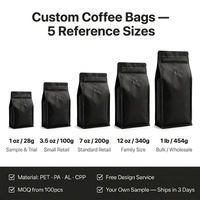 YOUYI Sachet d'emballage de café à fond plat, imprimé sur mesure, 4 couches, haute résistance à la lumière et à l'humidité, pour torréfacteurs spécialisés