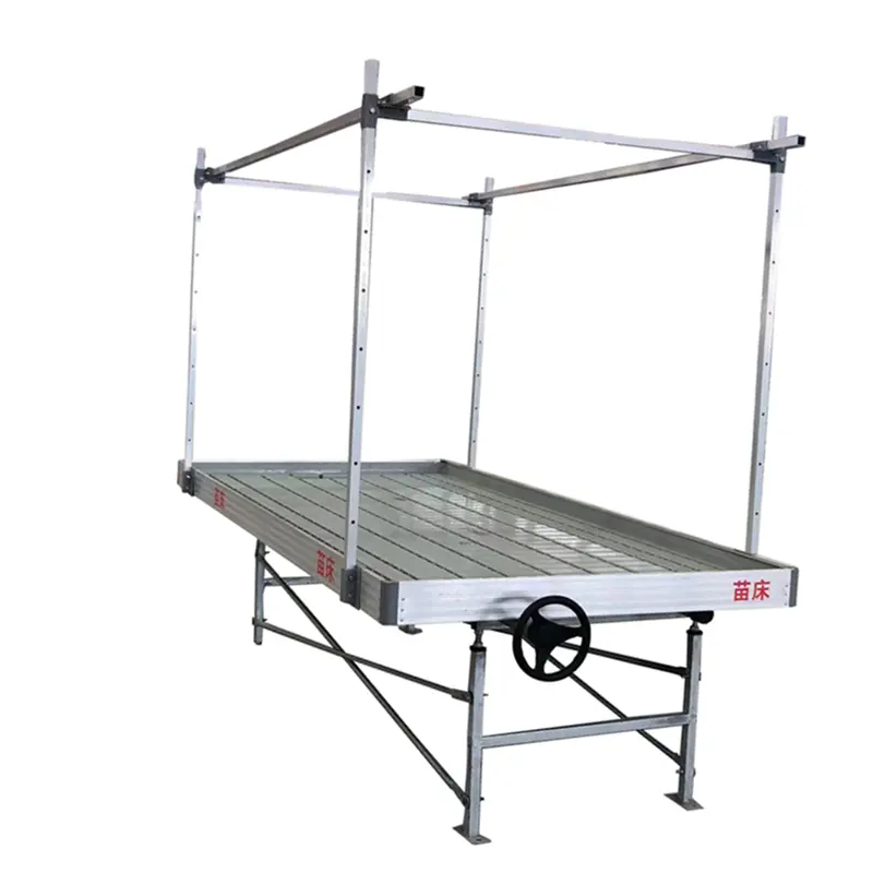 Different sizes 4*8,10ft 5*10,14ft drip fertigation systems efficient tool seed greenhouse rolling benches