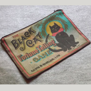 Pochette de maquillage Magic Zip de chat noir enchanteur personnalisée à la main grande capacité Halloween imprimé sac cosmétique création unique en son genre - Product Image 2