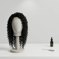 Perruque Lace Front 100% Cheveux Humains Vierges, Cheveux Longs, Densité 180%, Dentelle HD, Sans Colle, Double Drawn, Baby Hair, Texture Bouclée, Nœuds Blanchis