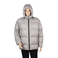Personnalisé Gris Femmes Hommes Hiver Moto Racing Snowboard Chasse Gym Puffer Hoodie Chauffant Bulle Vestes