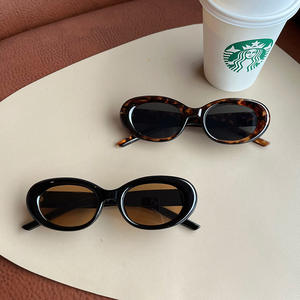 Gafas de sol Millennial Hot Girl para mujer, montura ovalada, protección UV400, gafas redondas de moda, estilo retro europeo americano - Product Image 4