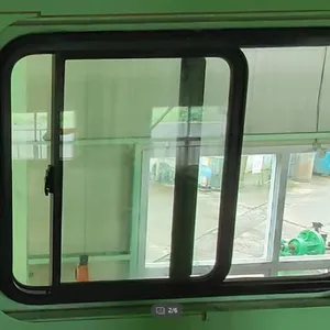 Sliding windows of railway locomotive cab