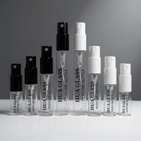 Großhandel 1,5ml 2ml 3ml 5ml Nachfüllbare Reise-Glasparfümprobenflasche Crimp-Vials Leere Sprühflasche mit Kunststoffkappe
