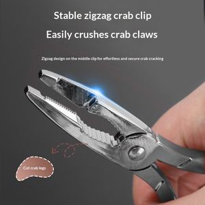 Juego de Pinzas para Cangrejo de Aleación de Zinc de Dos Piezas con Diseño Peludo para Uso Doméstico, Herramienta para Comer Cangrejo - Product Image 2