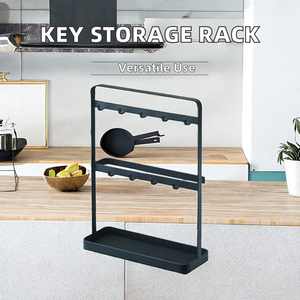 Modern Metal Folding Key <b>Storage</b> Rack <b>Wall</b> Hook Sundries <b>Hanging</b> Box Small Trinket <b>Storage</b> Living Room Standing Type - Product Image 2