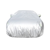 Funda Universal para Auto LC - Material Dacron de 2 Milésimas de Grosor, Protección UV del 90% e IR del 70%, Dos Anillas Metálicas Ajustables para Autos/SUVs/Camionetas