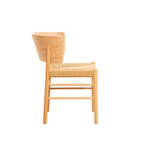Chaise de salle à manger en bois de style italien de luxe avec siège en corde de papier, chaise en rotin célèbre, siège en corde de papier, canne WD-1563