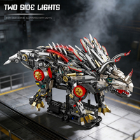 13105 1688 Piezas, Bloques de Construcción Semimecánicos de Dragón Triceratops, Modelo Creativo para Armar, Juego de Bloques de Construcción para Niños, Juguetes