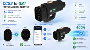 อะแดปเตอร์400A CCS2กับ gbt DC แบบชาร์จไฟได้อย่างรวดเร็ว ID3 3 SU7 ID4 zeekr <span class=keywords><strong>IX3</strong></span> Q6 Q4 eqe eqs Geely avatr มก. - Product Image 2