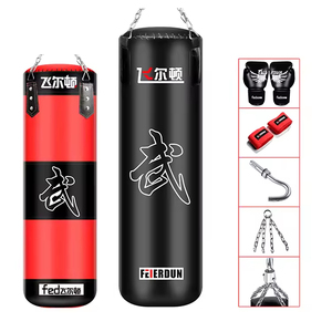 KaraQoton Sacs de frappe lourds pour entraînement de boxe, en cuir PU personnalisé, équipement de gym à domicile autoportant de haute qualité - Product Image 2