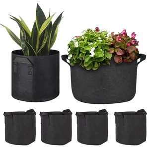 Fábrica 3 5 7 10 15 20 25 30 100 galones maceta no tejida bolsa de cultivo hidropónico macetas de tela jardín patata fieltro vivero bolsas de cultivo - Product Image 1