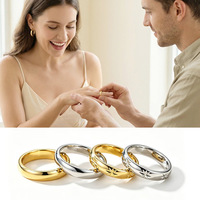 Bague en acier inoxydable gravée motif feuille, polie, minimaliste, en stock, vente en gros, bijoux de mode unisexe