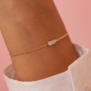 CANNER New Cute Mini Cz Paved Round Charm Double Tile Lip Chain <b>Bracelet</b> for Women 925 <b>Sterling</b> <b>Silver</b> Fine Jewelry Wholesale - Product Image 2