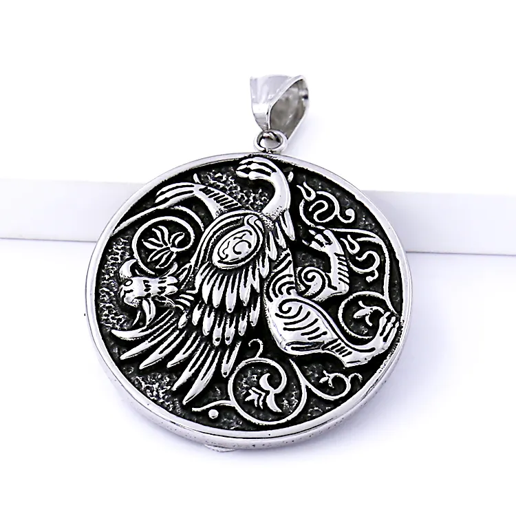 Hot Selling Fashion Biker Stainless Steel Pendant Jewelry Bird Mythical Animal Griffon Pendant Men Necklace Charm Jewelry