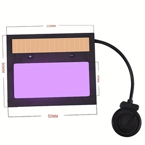 Casco de soldadura con oscurecimiento automático solar, lente de filtro para máscara de soldador, visor de color verdadero con efecto de espejo - Product Image 5