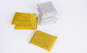 Éponge <span class=keywords><strong>métallique</strong></span> en fil doré ou argenté pour la cuisine, éponge à vaisselle en fil <span class=keywords><strong>métallique</strong></span> pour le nettoyage - Product Image 2