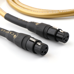 QINCROWN 2 paires de câbles audio-vidéo XLR à gaine PVC, conducteurs en cuivre nu, cordon d'alimentation noir, <span class=keywords><strong>rallonge</strong></span> mâle-femelle DIY - Product Image 1