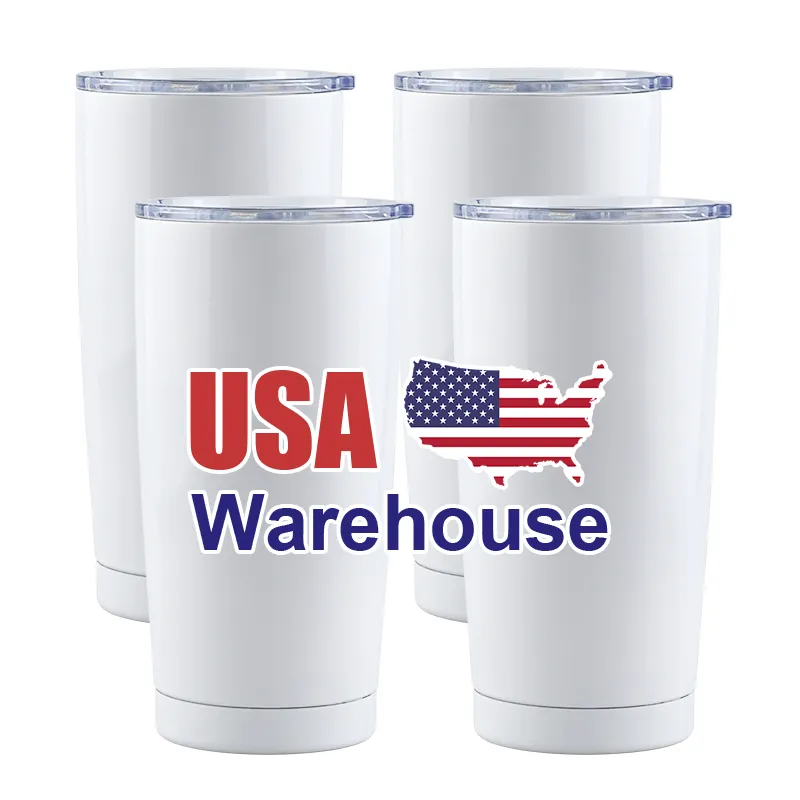 Usa Magazijn 20 Oz Sublimatie Blanks Rvs Tumbler 20 Oz Reizen Koffiemokken