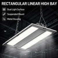 Luminaire LED linéaire DALI dimmable pour haut plafond, puissance et température de couleur réglables AC110-277V, éclairage uniforme supérieur, idéal pour supermarchés et garages