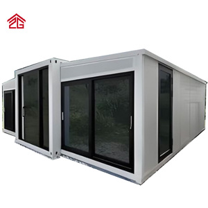 Maison préfabriquée pliable abordable Allstar, moderne, fournie directement par l'<span class=keywords><strong>usine</strong></span>, maisons conteneurs extensibles, villa de luxe à double ailes - Product Image 1
