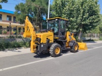 Mini Backhoe Loader 4x4, Wheel Loader Bertenaga 3,4 Ton dengan Perlengkapan Tambahan, Garansi 1 Tahun, Mesin Diesel