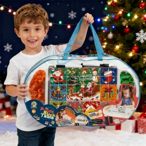 Bộ đồ chơi xếp hình Giáng sinh 3 trong 1 tự làm SamToyCn, đồ chơi STEM, bàn hoạt động di động cho trẻ em, bàn xếp hình với bảng vẽ - Product Image 2