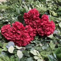 IFG grosir bunga Hydrangea asli diawetkan bunga warna merah buatan untuk dekorasi ruang keluarga pernikahan