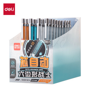 Deli Mechanical Pencil Lead 0.5mm Auto Advance Hexagonal Warrior Writing Pen - Product Image 1