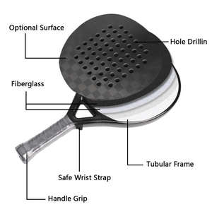 Raquette de <span class=keywords><strong>padel</strong></span> en fibre de carbone de qualité supérieure, nouvelle raquette de sport de plein air personnalisée en usine, noyau en EVA - Product Image 4