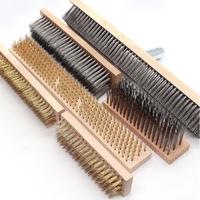 Brosse de nettoyage industrielle à long manche en acier inoxydable pour éliminer le mousse des sols