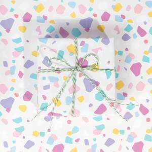 กระดาษซิลิโคนศิลปะวันเกิดแบบใช้แล้วทิ้งขนาด43X300ซม. ม้วนห่อของขวัญแบบกำหนดเองหรูหรา80กรัม - Product Image 4