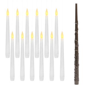 10/12/20/24 Gói Nổi Ma Thuật Treo Flameless Pin Hoạt Động <span class=keywords><strong>LED</strong></span> Taper Nến Với Cây Đũa Phép Từ Xa Cho Halloween Phục Sinh Trang Trí Nội Thất - Product Image 1