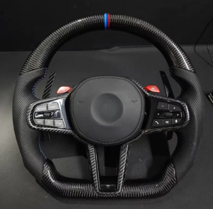 Volante Deportivo de Cuero y Fibra de Carbono con LED para <span class=keywords><strong>BMW</strong></span> G82 M4 G20 G22 G30 G01 G02 G11 G12 G80 G81 X3 X4 X5 M8 F92 con Botón Calefactable - Product Image 3