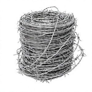 Fil de fer barbelé XG en gros, diamètre 2,5 mm, revêtement PVC et galvanisation à chaud/immersion pour clôtures de protection de prison (bobines) - Product Image 4