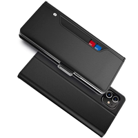 Étui miroir en cuir PU Fip housses de téléphone portable avec fente pour carte pour iphone 17 16 15 14 Pro Max 7 Plus