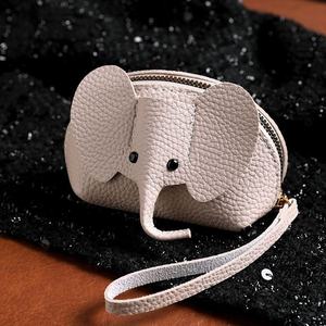 Creative Women's Little <strong>Elephant</strong> Leather <strong>Coin</strong> <strong>Purse</strong> Handheld Zipper Bag for Lipstick Key and Card Storage New PU Material - Product Image 6