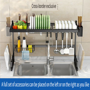 Moderno Escurridor de Platos de Hierro para Fregadero, Estante para Cuchillos, Organizador de Cocina Multifuncional y Portátil - Product Image 2