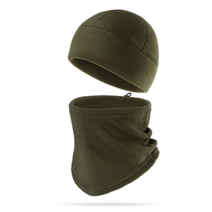 Ensemble bonnet et <span class=keywords><strong>cache</strong></span>-<span class=keywords><strong>cou</strong></span> unisexe en polaire coupe-vent, <span class=keywords><strong>masque</strong></span> facial chaud pour hommes et femmes par temps froid - Product Image 2