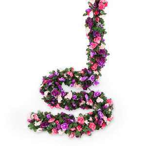 Guirlande de roses artificielles Xinlei de 65 pieds en soie pour décoration de mariage, extérieur et maison - Product Image 5