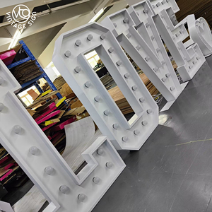 Letras Gigantes Luminosas para Decoración de Fiestas de Cumpleaños, Letras Metálicas Modernas Tipo Marquee, Letrero LED Personalizado para Alquiler - Product Image 5