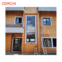 DERCHI USA Chicago projet NFRC Ultra grandes fenêtres d'image impact d'ouragan sol au plafond cadre en aluminium fenêtres en verre fixes