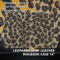 Étui pour ordinateur portable imperméable en tissu de coton fourré à imprimé léopard mignon 2024, fermeture à glissière, pour MacBook M4 Pro 14" A3112 A3185