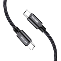 KAKUSIGA Offre Spéciale 1m Tressé PD60W Smart Charging Data Cable Type-C to Type-C Fast Charging Cable