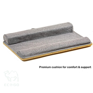 Plateau de bureau en bambou pour ordinateur <span class=keywords><strong>portable</strong></span> Table <span class=keywords><strong>portable</strong></span> avec support pour <span class=keywords><strong>tablette</strong></span> et coussin Surface de travail pour <span class=keywords><strong>canapé</strong></span> - Product Image 3