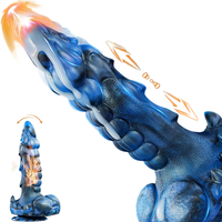 Delove Alien Dildo Vibrator Erwachsenenprodukte 8-Frequenz Teleskop-Vibration Heizfunktion Weibliches Masturbationsspielzeug