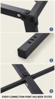 Cadre de lit en métal robuste, pliable et réglable, de haute qualité, pour appartement moderne, taille standard