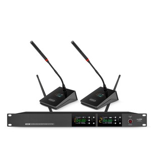 Şarj Edilebilir UHF Kablosuz Mikrofon Sistemi, Karaoke Partisi Konuşması ve Sahne Gösterisi için Çift El Tipi Mikrofon - Product Image 1