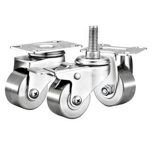 ล้อเลื่อนสแตนเลส SUS304 ขนาด 40 มม. 50 มม. สำหรับงานเบา ล้อเลื่อนแบบตัน ยี่ห้อ Jin Zuan ล้อเลื่อนขนาดเล็กสำหรับเฟอร์นิเจอร์ - Product Image 6