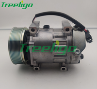 Compresseur universel de climatisation automatique Sanden SD7H15 A/C 12V 32008562 pour JCB 332/D2884